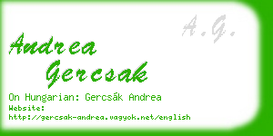 andrea gercsak business card