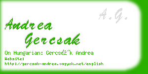 andrea gercsak business card